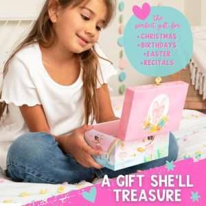Musical Ballerina Jewelry Box for Girls - Kids Dancing Ballerina Music Box with Mirror, Ballet Gifts for Little Girls, Jewelry Boxes, Childrens Birthday Gift - 4