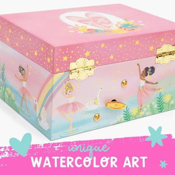 Musical Ballerina Jewelry Box for Girls - Kids Dancing Ballerina Music Box with Mirror, Ballet Gifts for Little Girls, Jewelry Boxes, Childrens Birthday Gift - 6