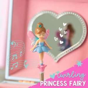 Musical Fairy Jewelry Box for Girls - Kids Music Box with Spinning Fairy and Mirror, Princess Gifts for Little Girls, Jewelry Boxes, Childrens Birthday Gift - 2