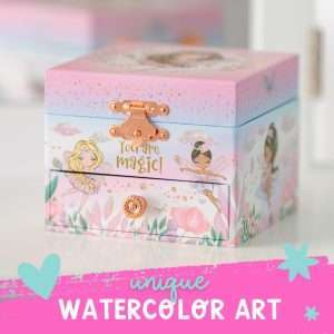 Musical Fairy Jewelry Box for Girls - Kids Music Box with Spinning Fairy and Mirror, Princess Gifts for Little Girls, Jewelry Boxes, Childrens Birthday Gift - 3