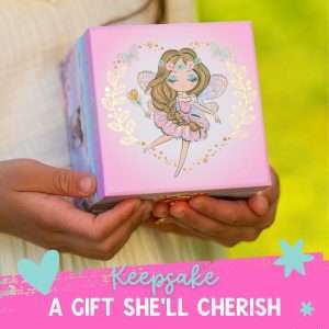 Musical Fairy Jewelry Box for Girls - Kids Music Box with Spinning Fairy and Mirror, Princess Gifts for Little Girls, Jewelry Boxes, Childrens Birthday Gift - 4