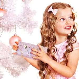 RR ROUND RICH DESIGN Musical Jewelry Glitter Storage Box and Jewelry Set for Little Girls with Spinning Unicorn and Rainbow - Over the Waves Tune Pink - 7