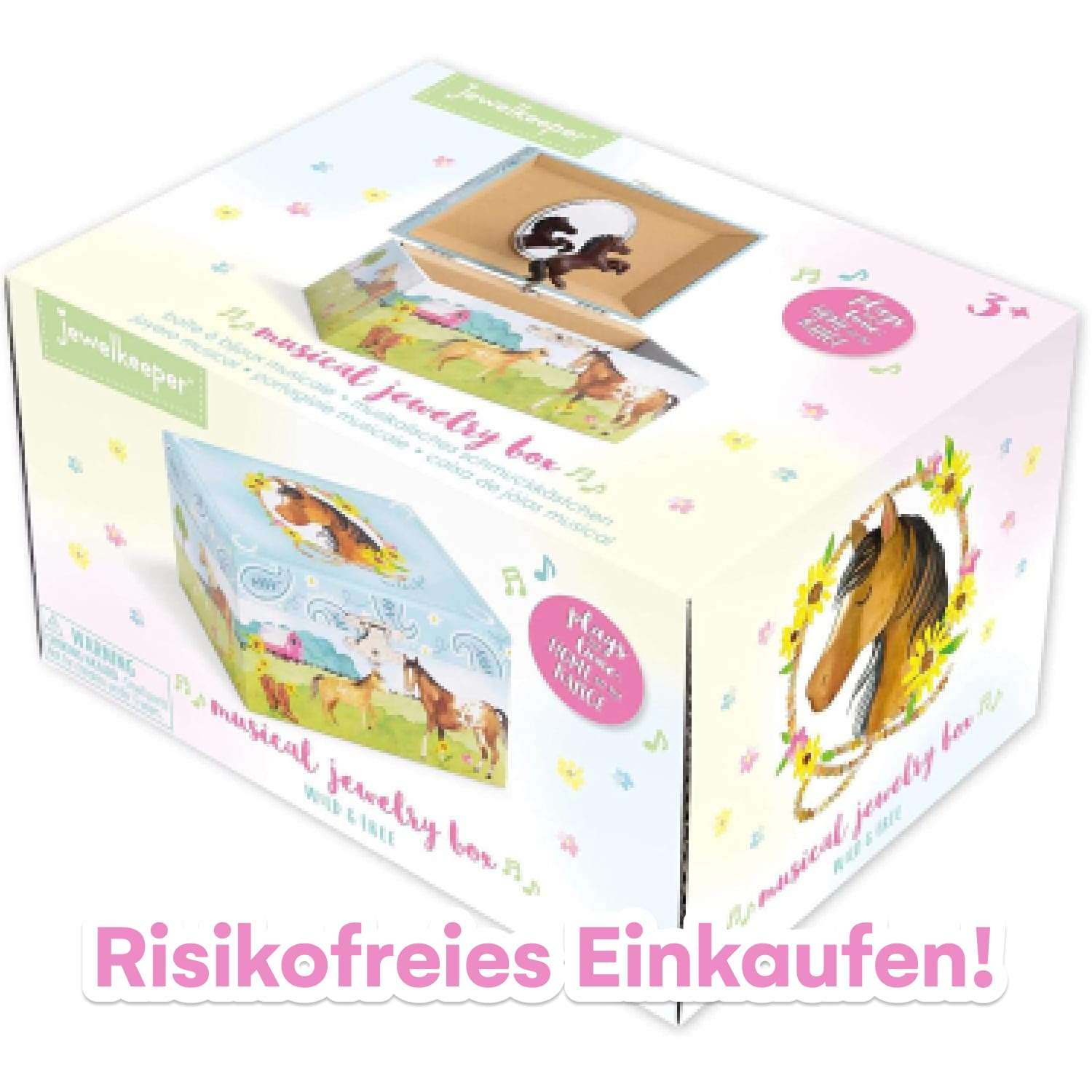 Jewelkeeper Girls Jewelry Box for Girls - Barn Design Musical Jewelry Box with Spinning Horse Doll - Pony Stuff for Girls, Horse Gift for Kids, Equestrian Keepsake - 5