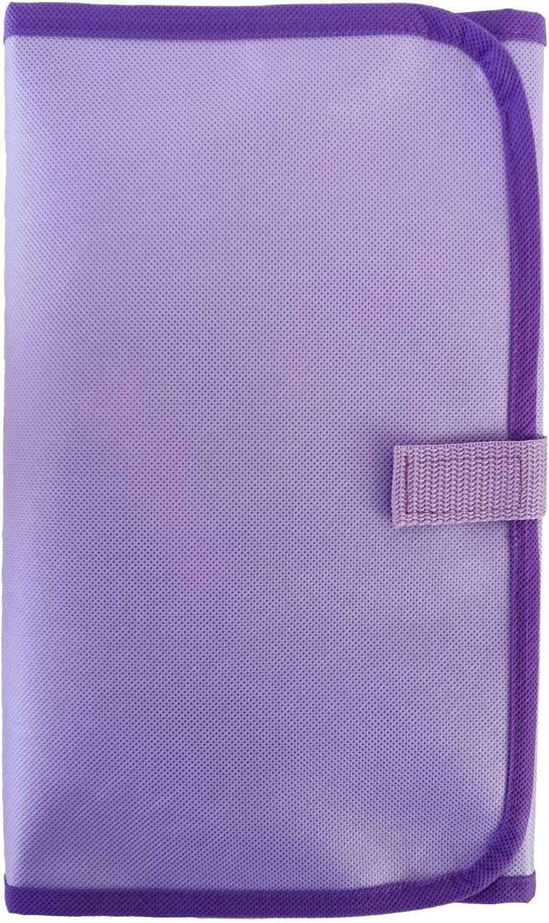 Travel Foldable Jewelry Rolls Bag Hanging Jewelry Organizer with 9 Zippered Clear Pockets Storage Pouch with Rotatable Hanger (PURPLE) - 8