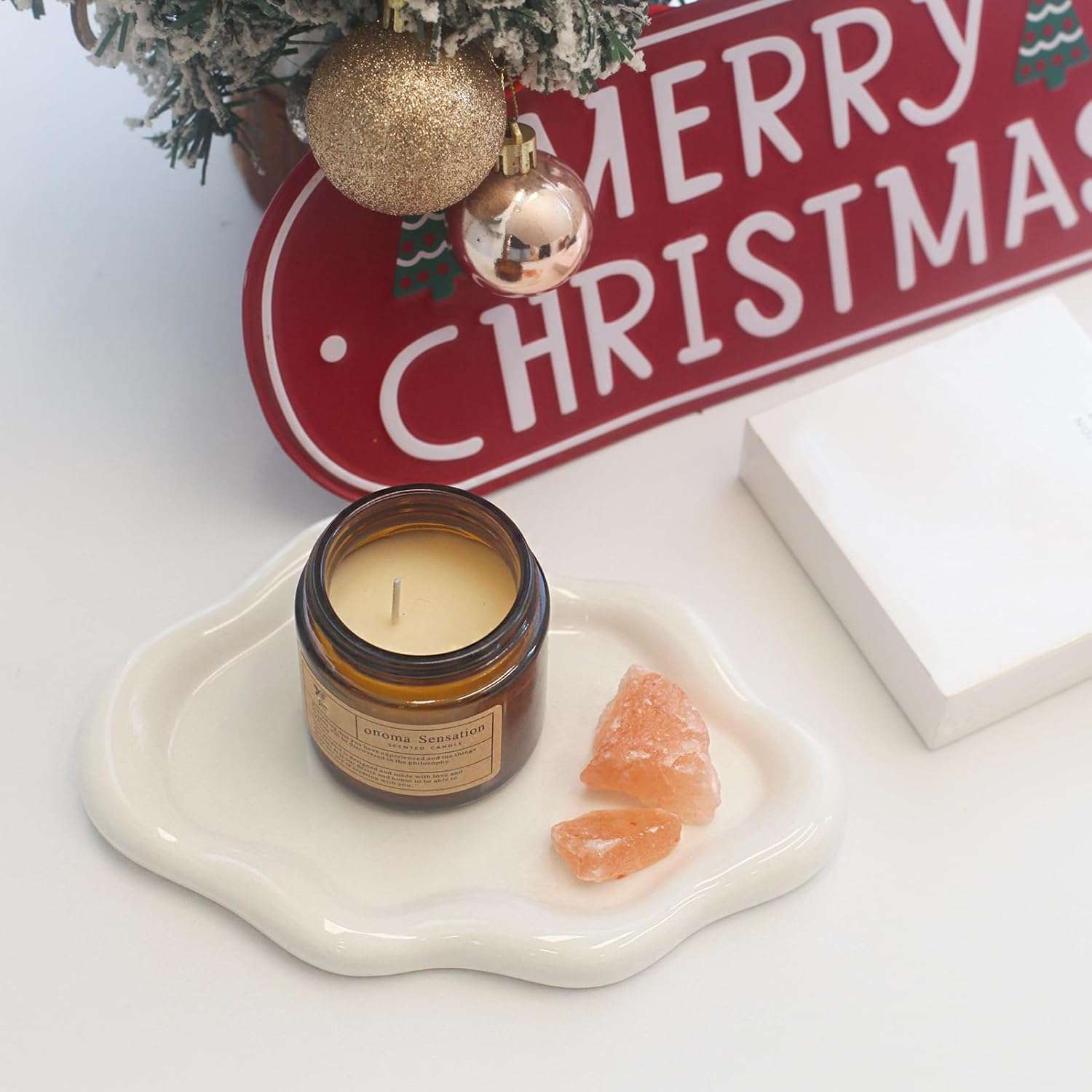Ceramic Jewelry Tray Trinket Dish, Decorative Cloud Vanity Key Tray for Women, Ring Holder Dish, Cute Jewelry Plate Bowl Room Decor Aesthetic, White, Medium - 7
