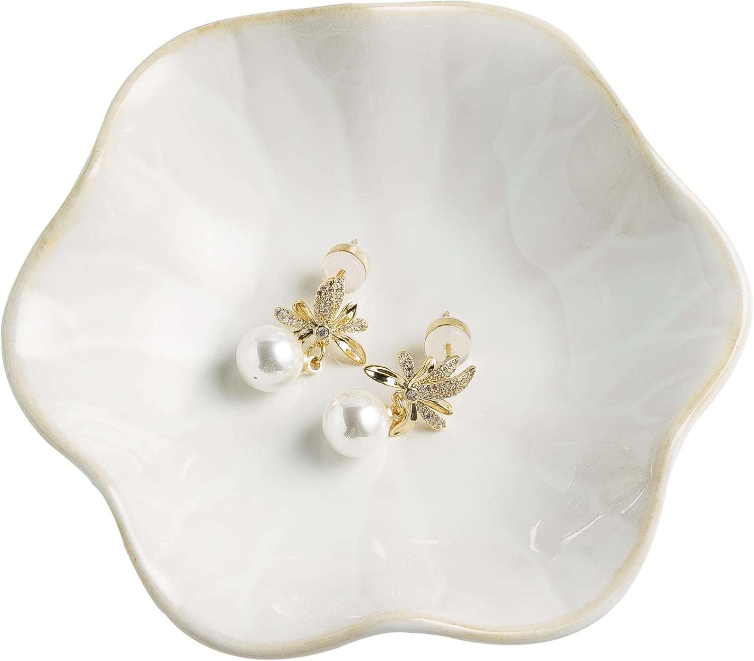 Jewelry Dish Tray, Ring Dish, Ceramic Trinket Tray, Key Bowl, Decorative Plate, for Friends Sisters Daughter Mother - 1
