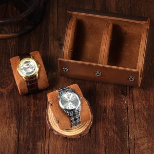 ROSELLE Watch Roll Travel Case for Men and Women- 2 Watch Storage and Organizer-Secure Storage with Innovative Removable Pillows & Solid Dividers for Home, Travel and Display - 5