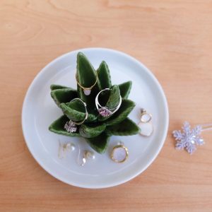 PUDDING CABIN Aloe Ring Holder,Cactus Ring Dish,Jewelry Holder Trinket Tray for Rings Earrings Necklace Organizer,Bridesmaid Christmas Birthday Gift for Women Girls - 3