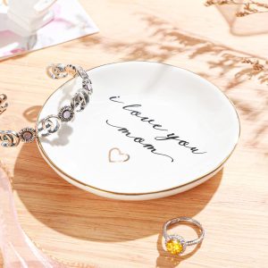PUDDING CABIN Mom Gifts- I Love You Ring Dish for Mom's Birthday, Valentines, Christmas & Wedding - 3