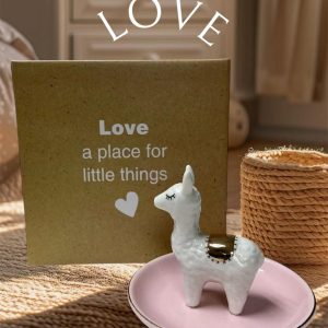 ROSA&ROSE Cat Ring Holder Trinket Tray Ceramic Jewelry Dish Porcelain Ring Organizer Gift for Women, Girlfriend or Valentine's Day (Multi) - 3