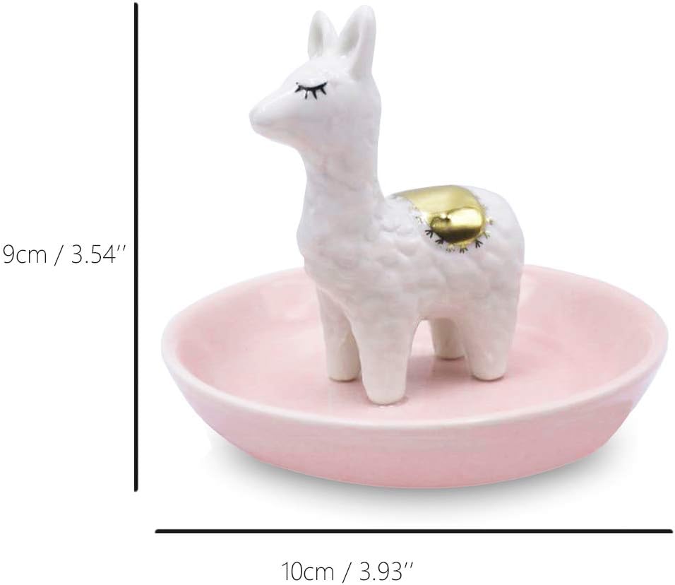 ROSA&ROSE Cat Ring Holder Trinket Tray Ceramic Jewelry Dish Porcelain Ring Organizer Gift for Women, Girlfriend or Valentine's Day (Multi) - 4