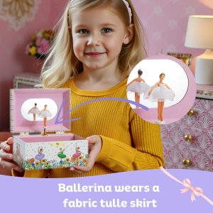 ABI + OLIE Jewelry Box for Girls, Little Girls Jewelry Box, Music Box for Dance Recital Gifts for 4+ Year Old Girl - 2