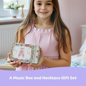 ABI + OLIE Jewelry Box for Girls, Little Girls Jewelry Box, Music Box for Dance Recital Gifts for 4+ Year Old Girl - 5