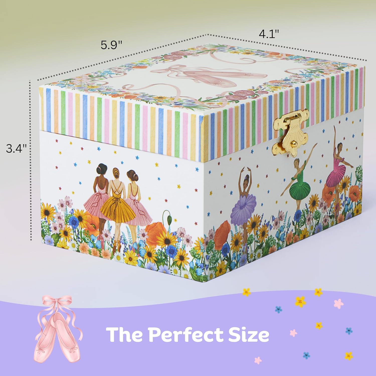 ABI + OLIE Jewelry Box for Girls, Little Girls Jewelry Box, Music Box for Dance Recital Gifts for 4+ Year Old Girl - 7