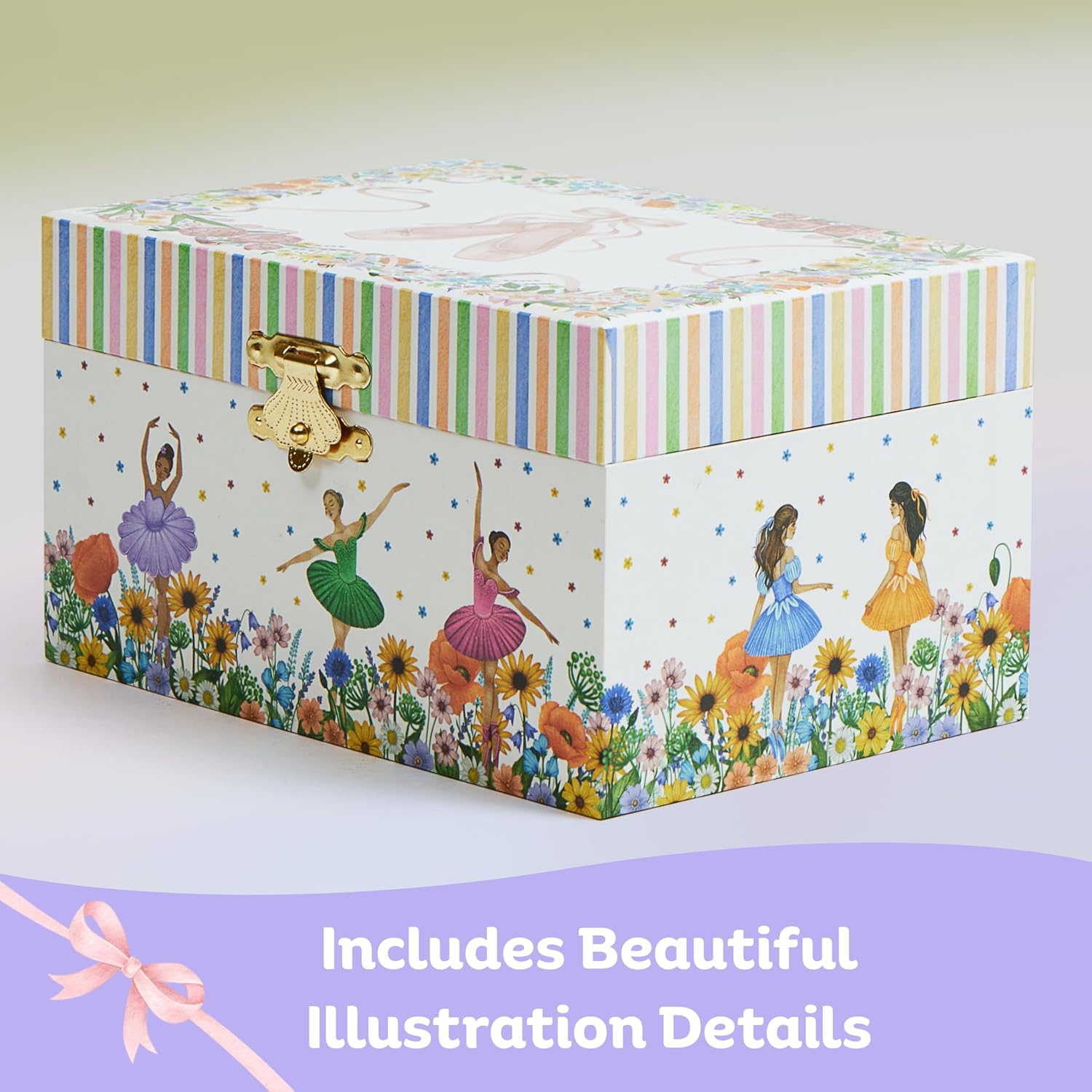ABI + OLIE Jewelry Box for Girls, Little Girls Jewelry Box, Music Box for Dance Recital Gifts for 4+ Year Old Girl - 8