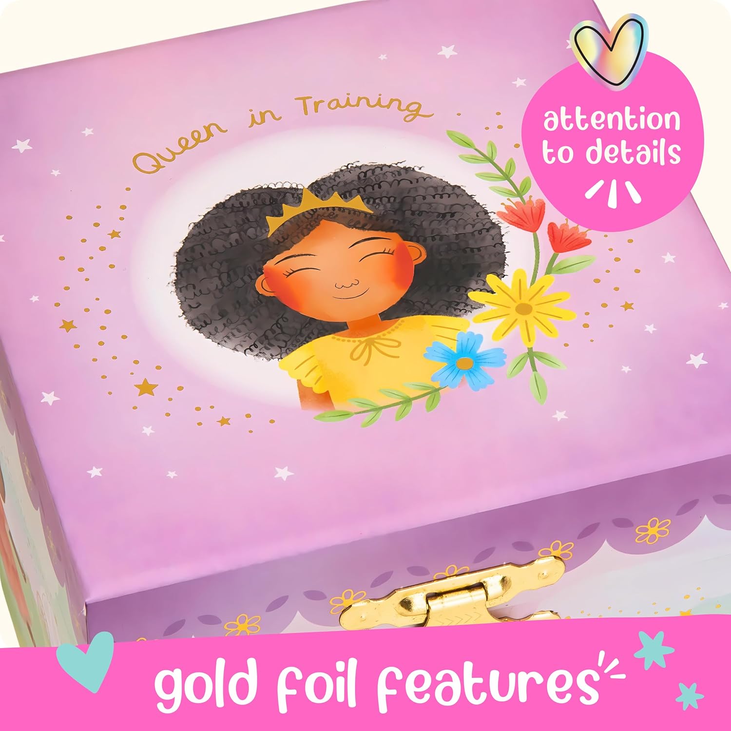Giggle & Honey Musical Ballerina Kids Jewelry Box - Girls Jewelry Box with Mirror, Ballerina Toys for Girls Age 4-6 - 4
