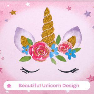 Jewelkeeper Girls Musical Jewelry Box - Durable Pine Fiberboard with Violet Lining - Kids Jewelry Box - The Beautiful Dreamer Tune - Gifts for Girls - Unicorn Jewellery Box - 6x4x3.5in - 4