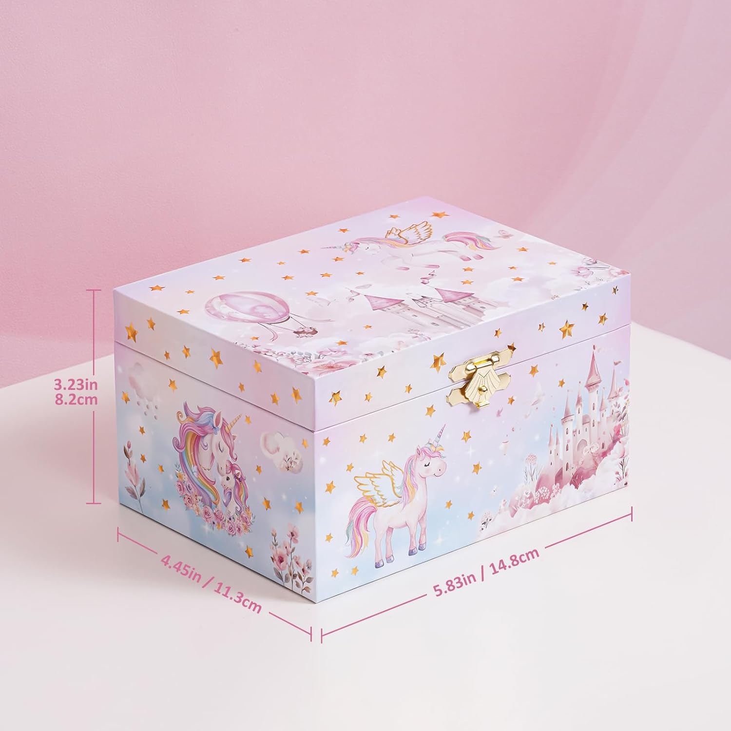 ProCase Unicorn Jewelry Box for Girls, Kids Musical Jewelry Boxes with Spinning Unicorn Doll, Birthday Christmas Gifts for Little Girls Children Toddler Ages 3 4 5 6 7 8 -Unicorn - 3