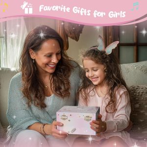 ProCase Unicorn Jewelry Box for Girls, Kids Musical Jewelry Boxes with Spinning Unicorn Doll, Birthday Christmas Gifts for Little Girls Children Toddler Ages 3 4 5 6 7 8 -Unicorn - 4