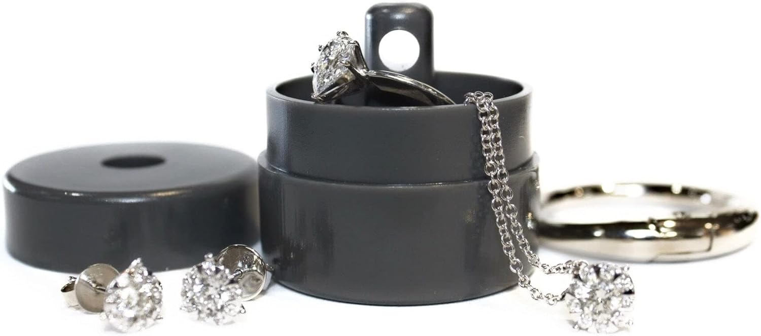 Lion Latch Travel Jewelry Box Case, Ring Holder on Shark Tank - Ring Holder for Women Girls with Keychain, Small Jewelry Organizer Boxes, Portable Ring Keeper Key Chain, Jewelry Storage Case - 1