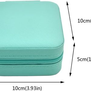 Mini Jewelry Travel Case, Small Portable Jewellry Organizer Box Portable Display Storage Box for Rings Earrings Necklaces, Gifts for Girl, Women, Wedding, Birthday,New Year,Christmas Gifts - 4