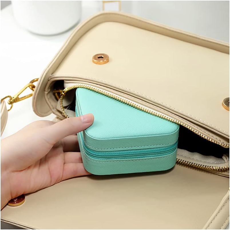 Mini Jewelry Travel Case, Small Portable Jewellry Organizer Box Portable Display Storage Box for Rings Earrings Necklaces, Gifts for Girl, Women, Wedding, Birthday,New Year,Christmas Gifts - 7