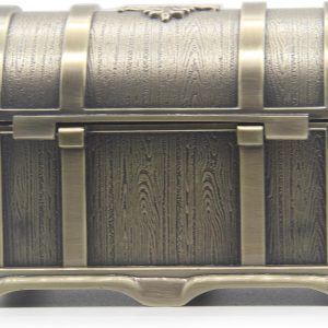 Rectangle Vintage Metal Treasure Chest Trinket Jewelry Box Gift Box Ring Case for Girls Ladies Women, Medium, Bronze - 2