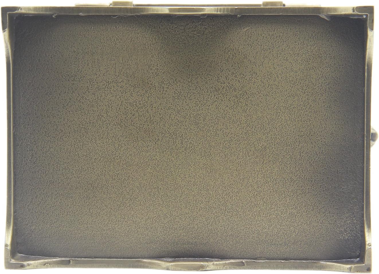 Rectangle Vintage Metal Treasure Chest Trinket Jewelry Box Gift Box Ring Case for Girls Ladies Women, Medium, Bronze - 3