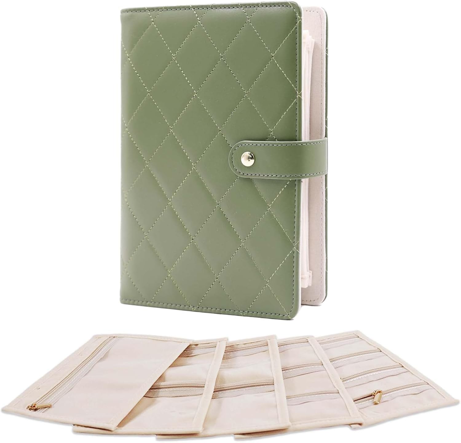 Travel Jewelry Organizer Case,Portable Jewelry Organizers Storage Book, Compact Jewelry Roll for Earrings, Rings, Necklaces - Perfect Jewelry Travel Bag for Women - 1