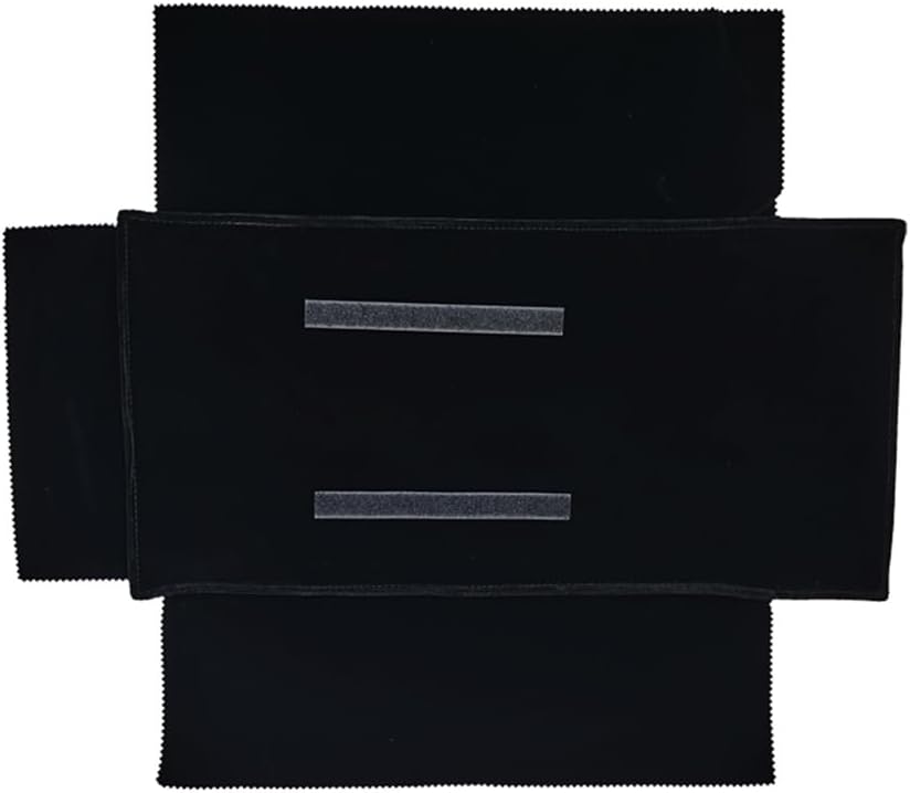 Velet Travel Jewelry Case Roll Bag Organizer for Necklace Bracelet Black Gray Velvet (Black Velvet) - Image 7