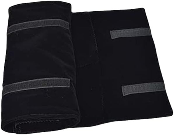 Velet Travel Jewelry Case Roll Bag Organizer for Necklace Bracelet Black Gray Velvet (Black Velvet) - Image 8