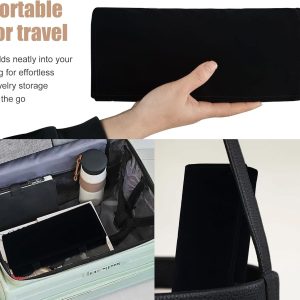 Alternative view of Velvet Travel Jewelry Case Roll Bag Organizer for Necklace Bracelet Earrings Ring